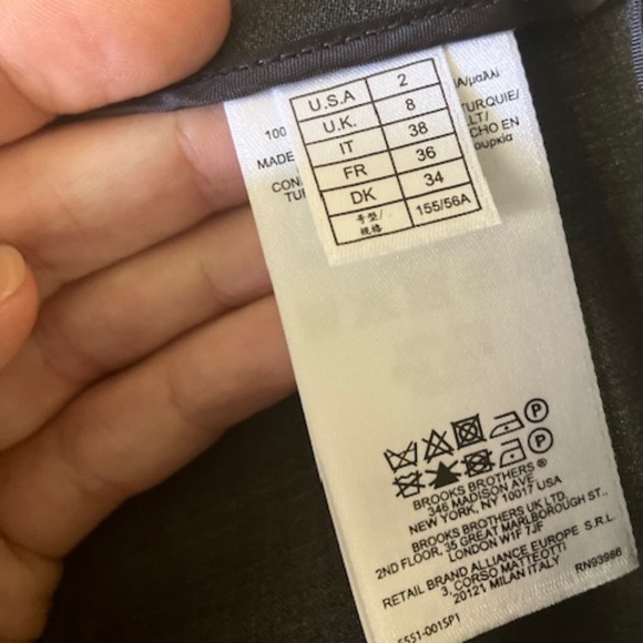 Brooks Brothers slim cropped tropical wool pants — NWT! - Picture 9 of 10